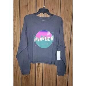 Wrangler Sunset Long Sleeve Tee Colorful Cropped NWT
